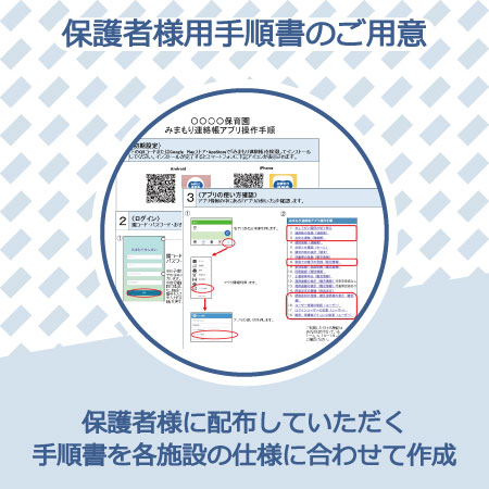 保護者様用手順書のご用意